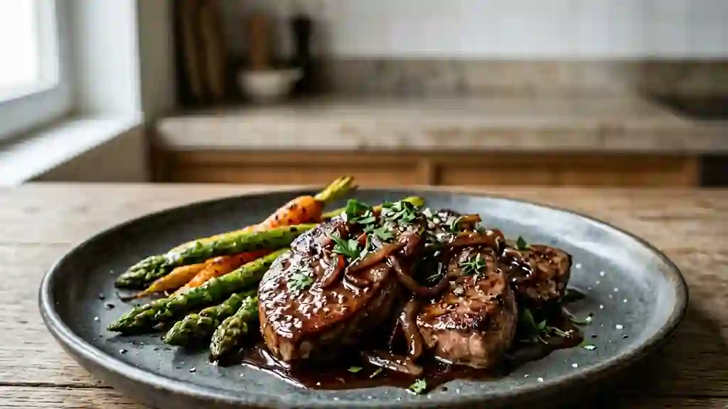 Foie de veau déglacé au balsamique - Photo de présentation