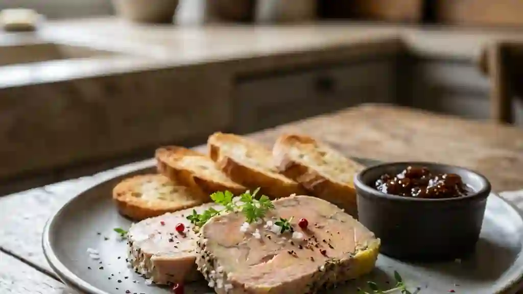 Foie gras au gros sel fondant - Photo de présentation