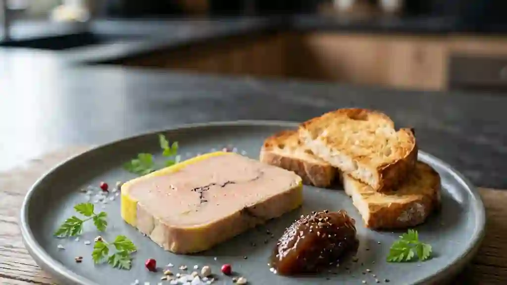 Foie gras fondant au Porto et épices douces - Photo de présentation
