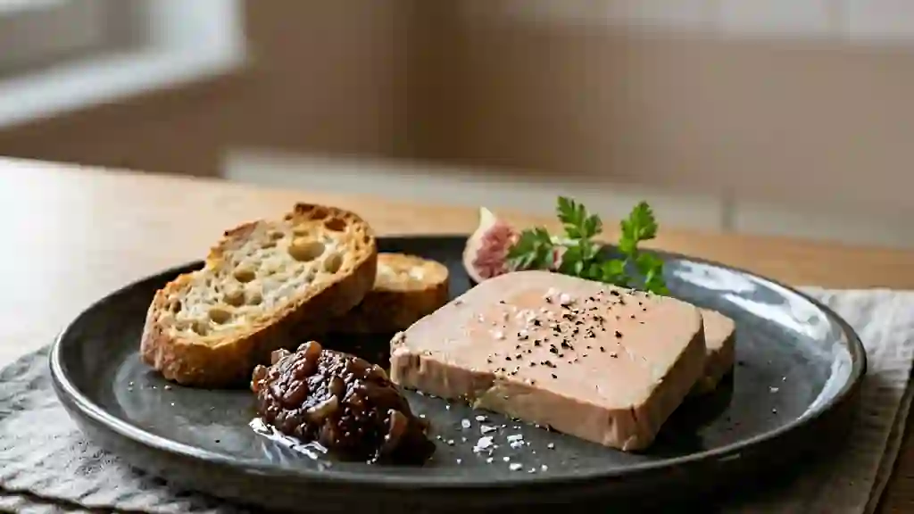Foie gras mi-cuit fondant à l'Armagnac - Photo de présentation