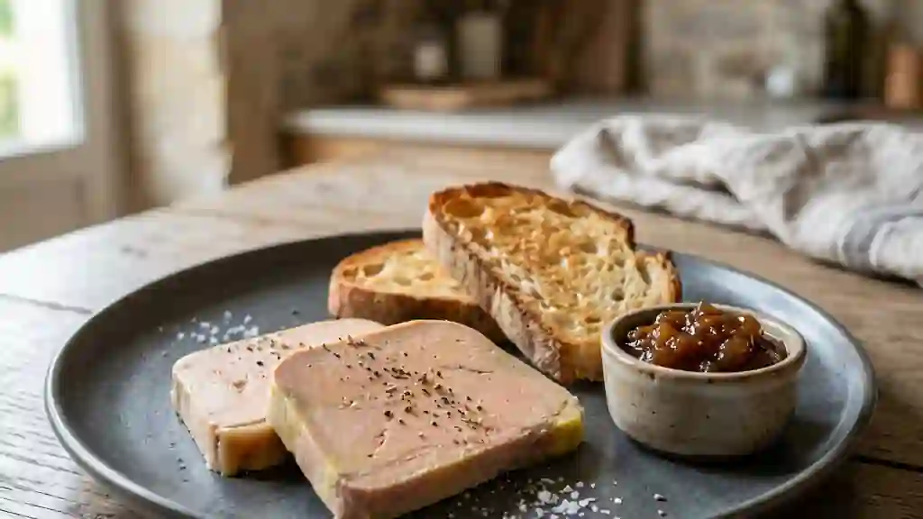 Foie gras mi-cuit fondant à l'Armagnac - Photo de présentation