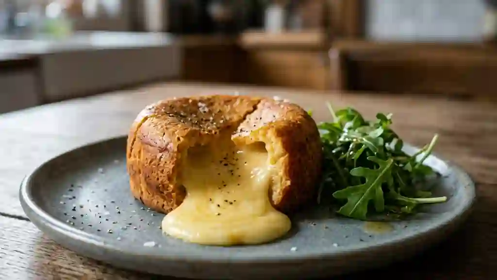 Fondant coulant au cheddar intense - Photo de présentation