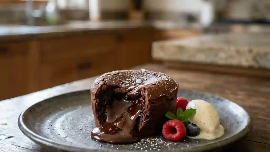 Cœur coulant au chocolat noir intense - Photo de présentation