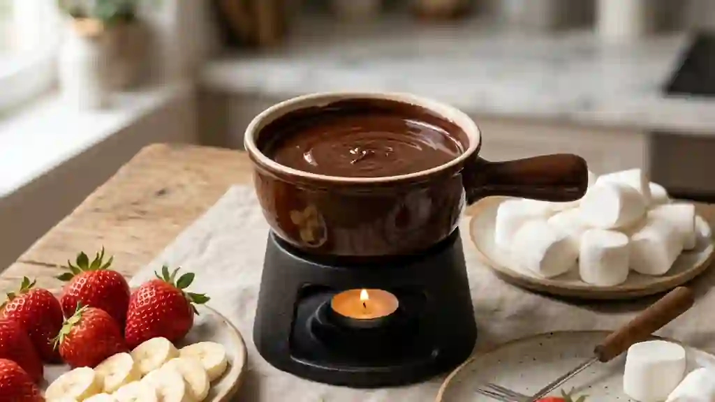 Fondue au chocolat noir soyeuse - Photo de présentation