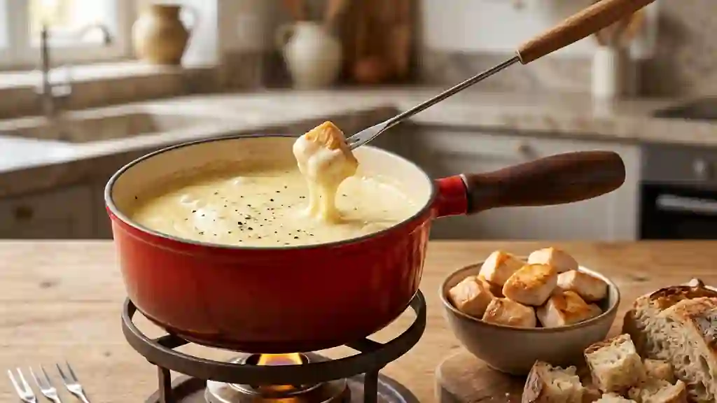 Fondue au poulet onctueuse au comté - Photo de présentation