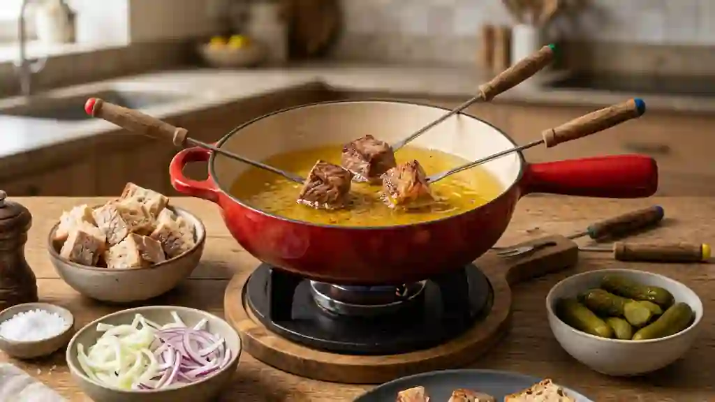 Fondue Charolaise au Bœuf Tendre et Saisi - Photo de présentation