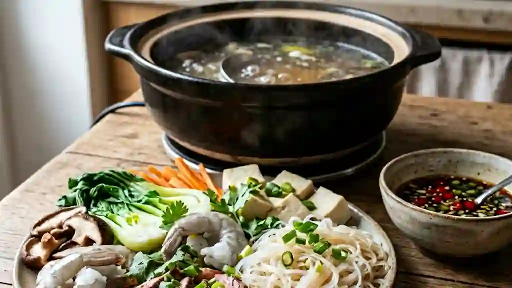 Fondue Chinoise au Bouillon Parfumé et Gingembre - Photo de présentation