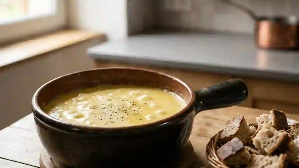 Fondue comtoise crémeuse au Comté - Photo de présentation