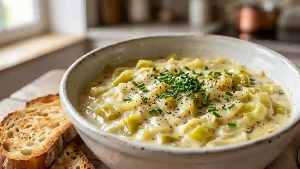 Fondue de poireaux crémeuse au comté - Photo de présentation