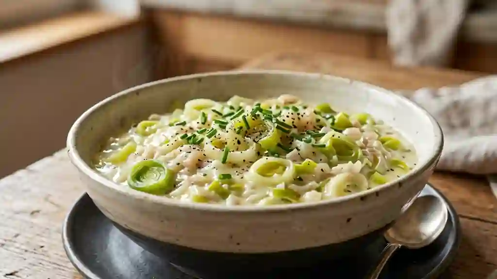 Poireaux fondants à la crème et échalotes - Photo de présentation