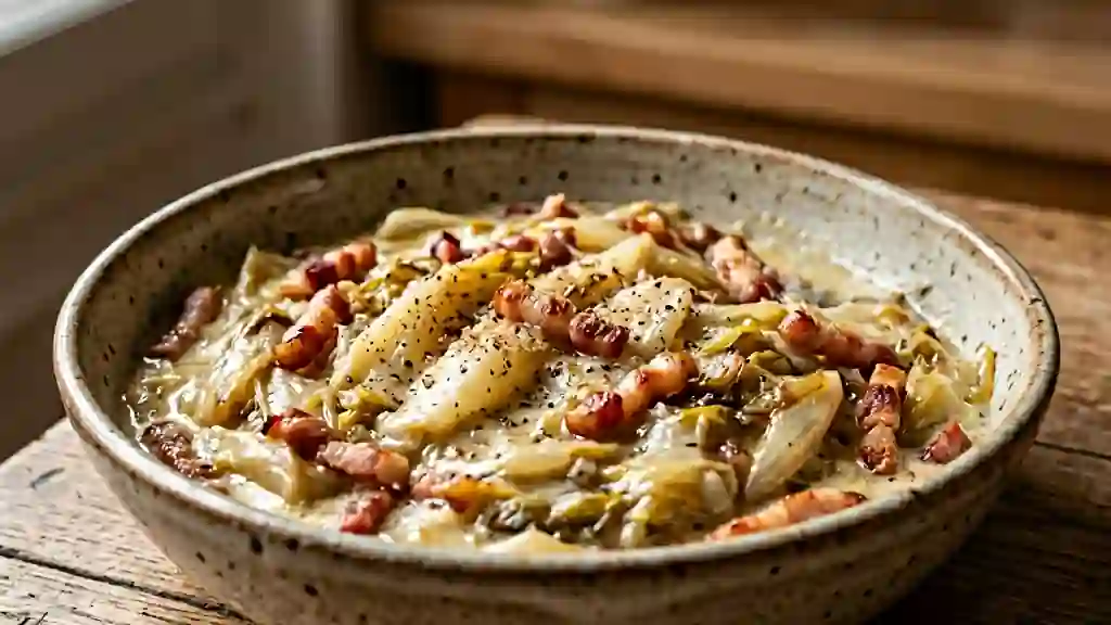 Fondue d'endives crémeuse et lardons fumés - Photo de présentation