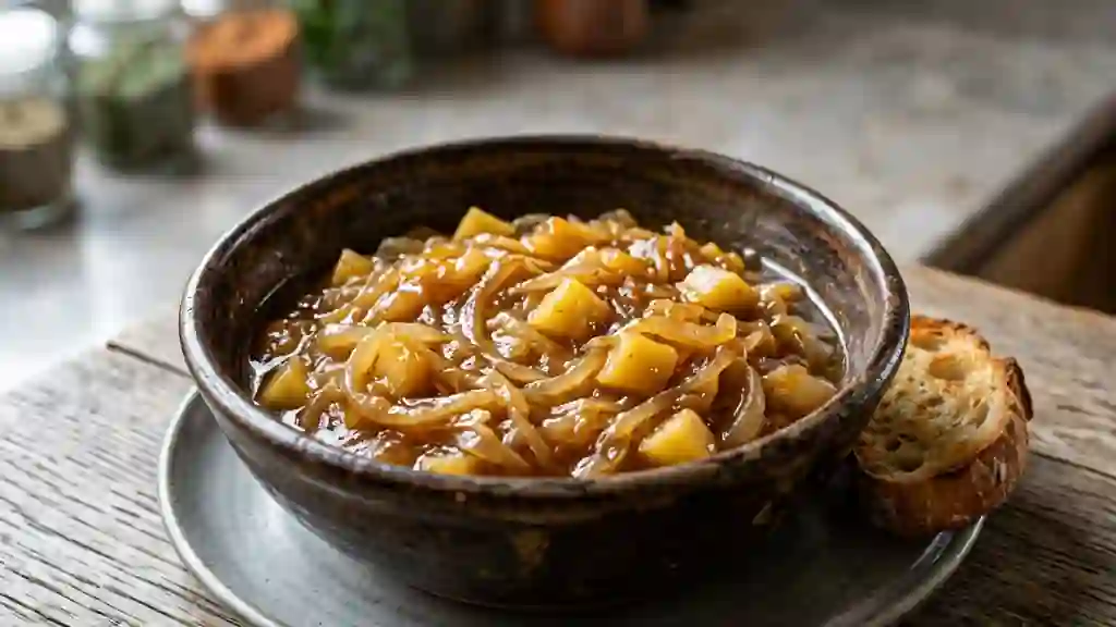 Fondue d'Oignons et Pommes Fondantes - Photo de présentation