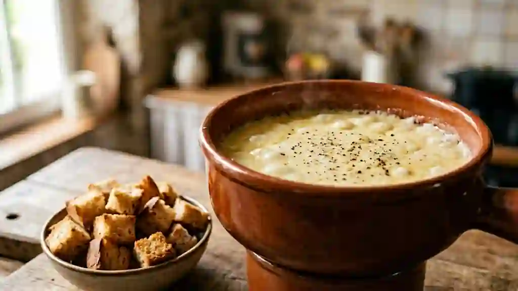 Fondue Normande Onctueuse aux 3 Fromages - Photo de présentation