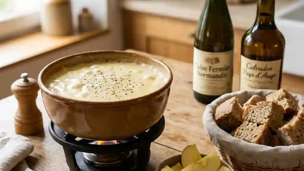 Fondue normande onctueuse au calvados - Photo de présentation