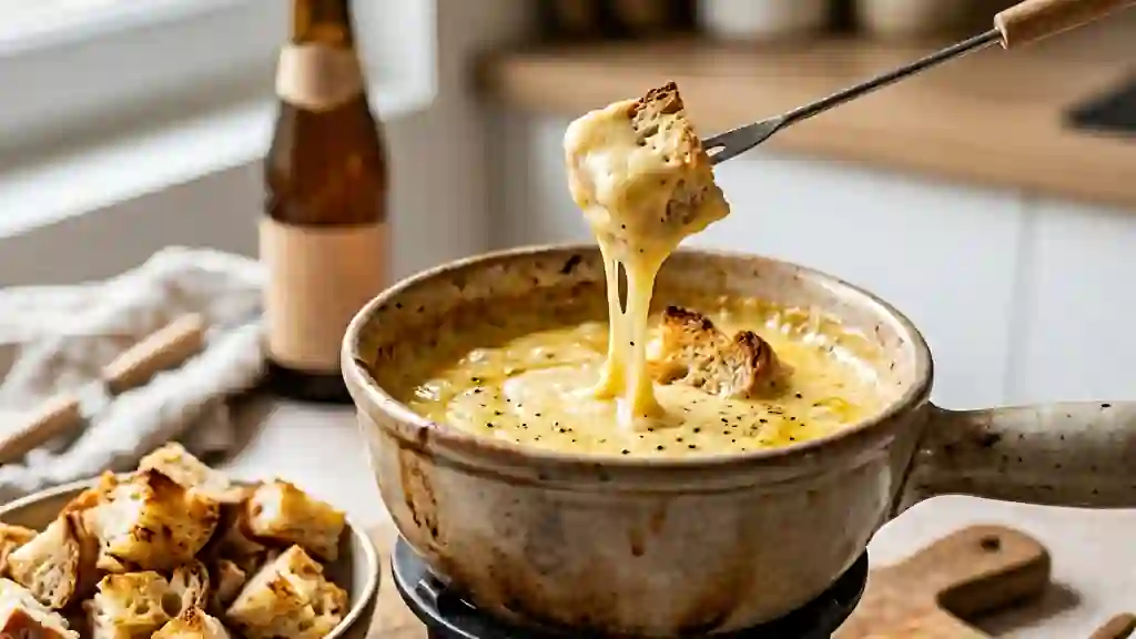 Fondue Bruxelloise Fondante au Cheddar - Photo de présentation