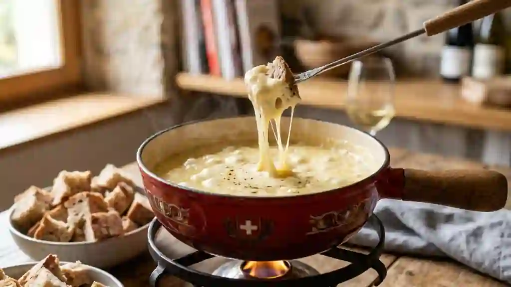 Fondue Suisse Crémeuse et Filante - Photo de présentation