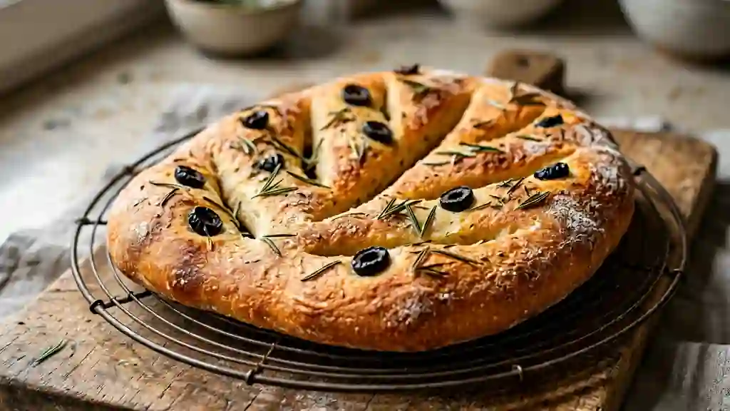 Fougasse Moelleuse Olives & Romarin - Photo de présentation