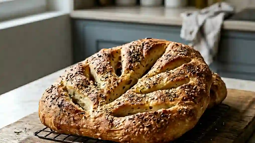 Fougasse provençale croustillante et moelleuse - Photo de présentation