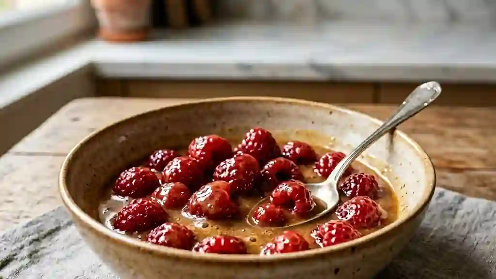 Framboisines au caramel de crème onctueux - Photo de présentation