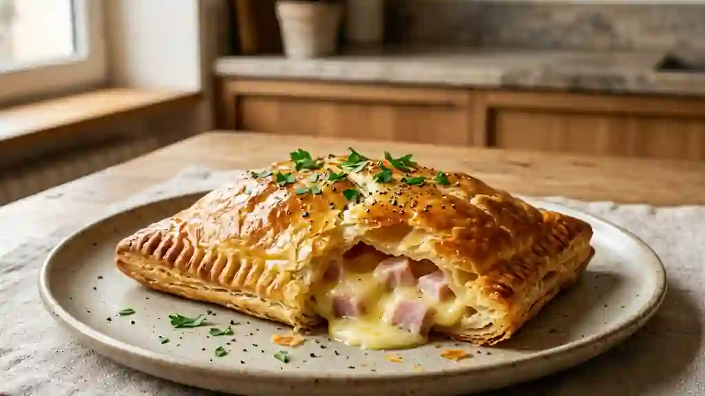 Friand jambon-fromage au feuilletage croustillant - Photo de présentation