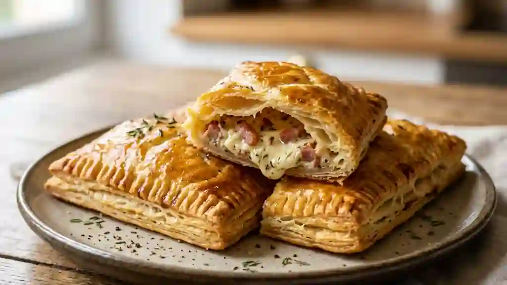 Friands feuilletés chèvre et lardons - Photo de présentation