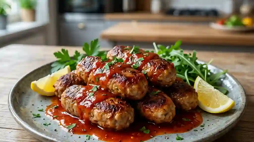 Fricadelles moelleuses et sauce chili - Photo de présentation