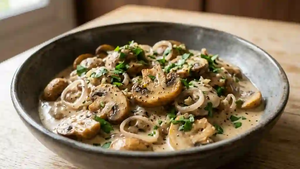Champignons persillés à la crème onctueuse - Photo de présentation