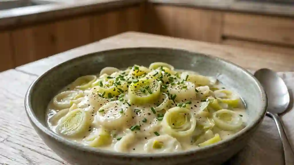 Fricassée de poireaux fondante et crémeuse - Photo de présentation