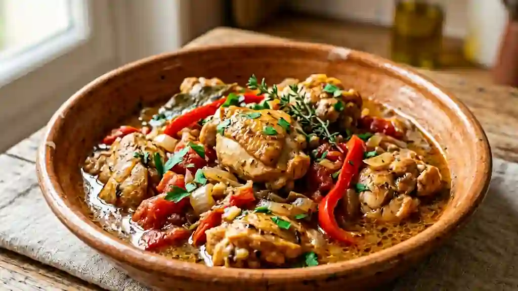 Poulet mijoté aux saveurs de Provence - Photo de présentation