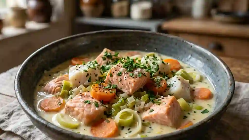 Duo de saumon et turbot à la crème - Photo de présentation