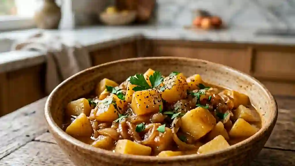 Fricot de pommes de terre fondant à la cannelle - Photo de présentation