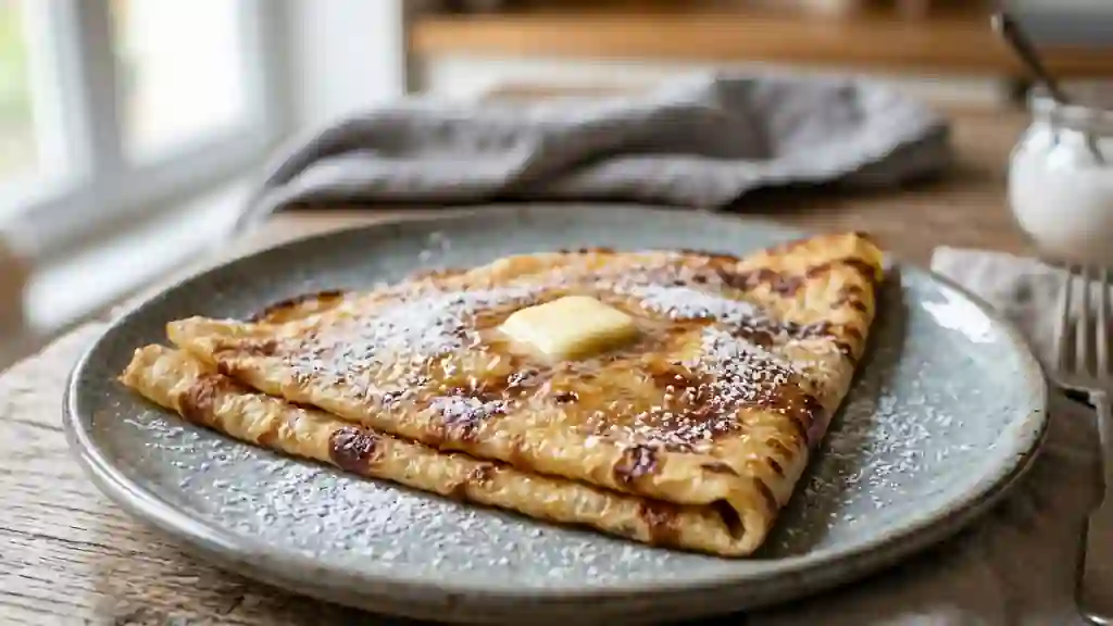 Galette au sucre fondante et croustillante - Photo de présentation