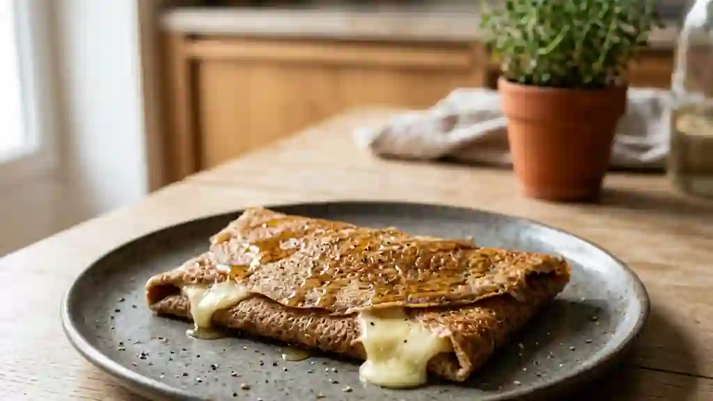Galette au camembert coulant et miel doré - Photo de présentation