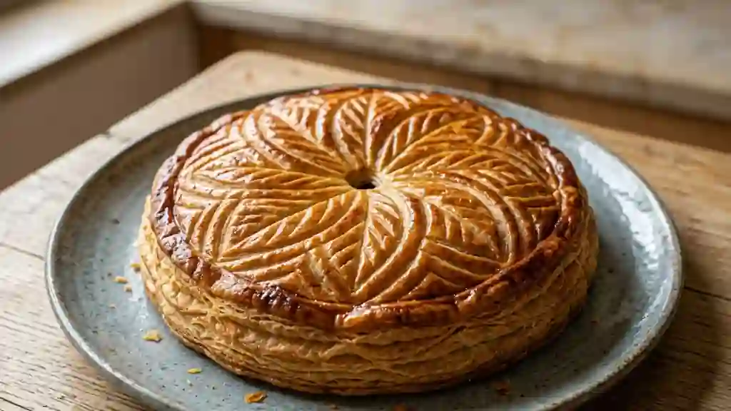 Galette des rois feuilletée au chocolat fondant - Photo de présentation