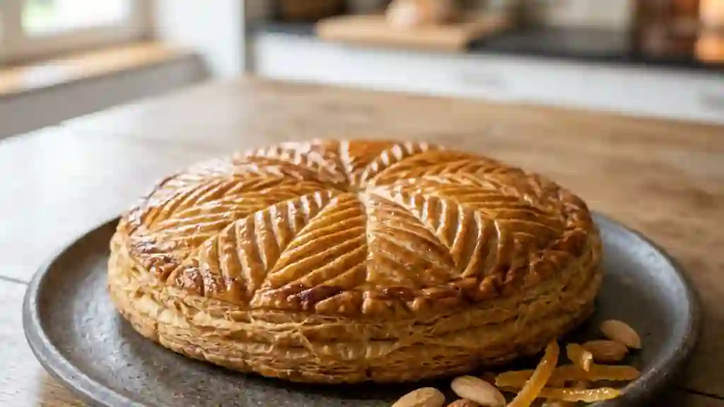 Galette des rois orange confite et amandes - Photo de présentation