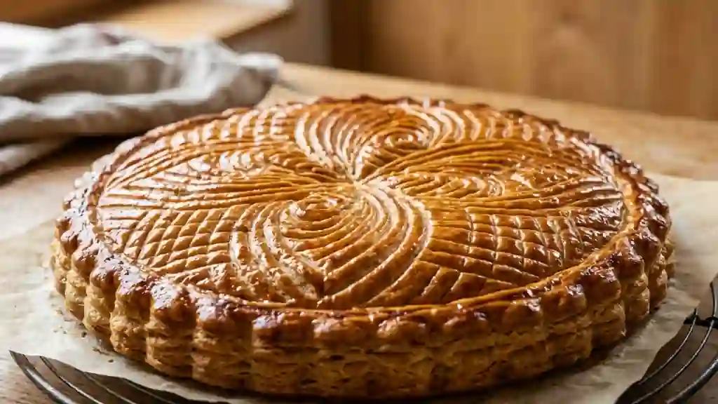 Galette des rois croustillante à l'amande - Photo de présentation