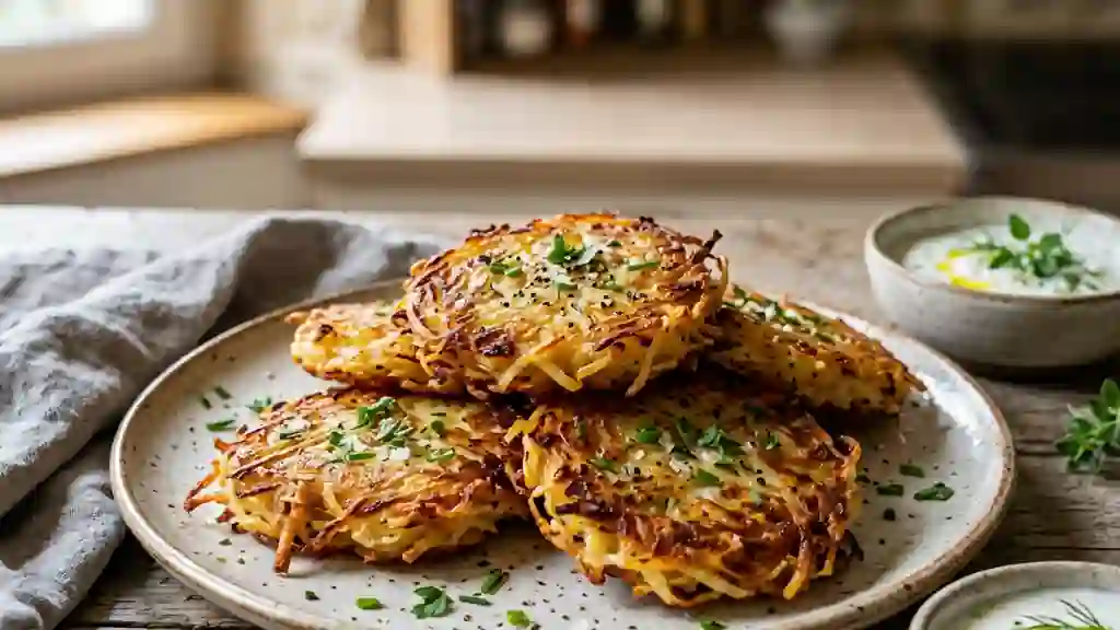 Galettes croustillantes pomme de terre et navet - Photo de présentation