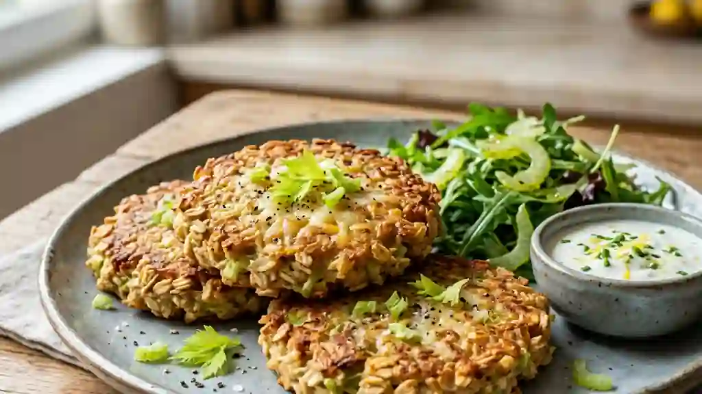 Galettes d'avoine au céleri croustillantes - Photo de présentation