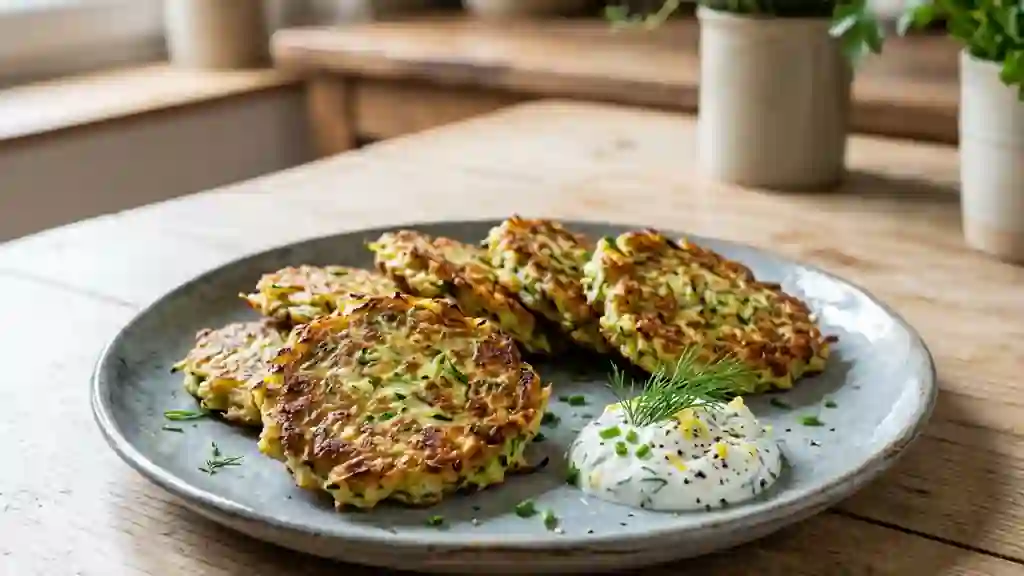 Galettes de courgettes croustillantes - Photo de présentation