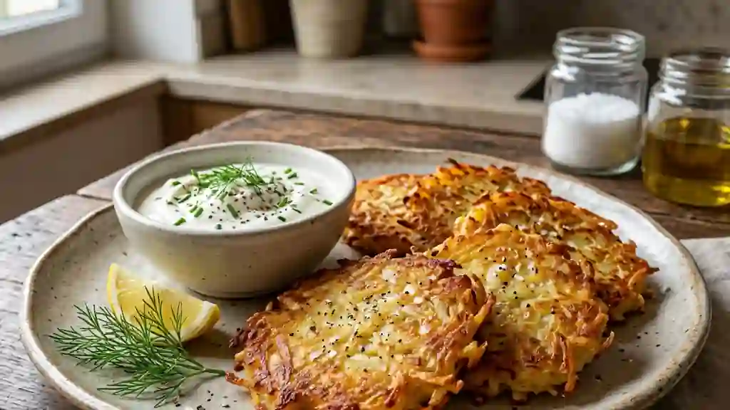 Galettes de pommes de terre d'Alsace dorées - Photo de présentation