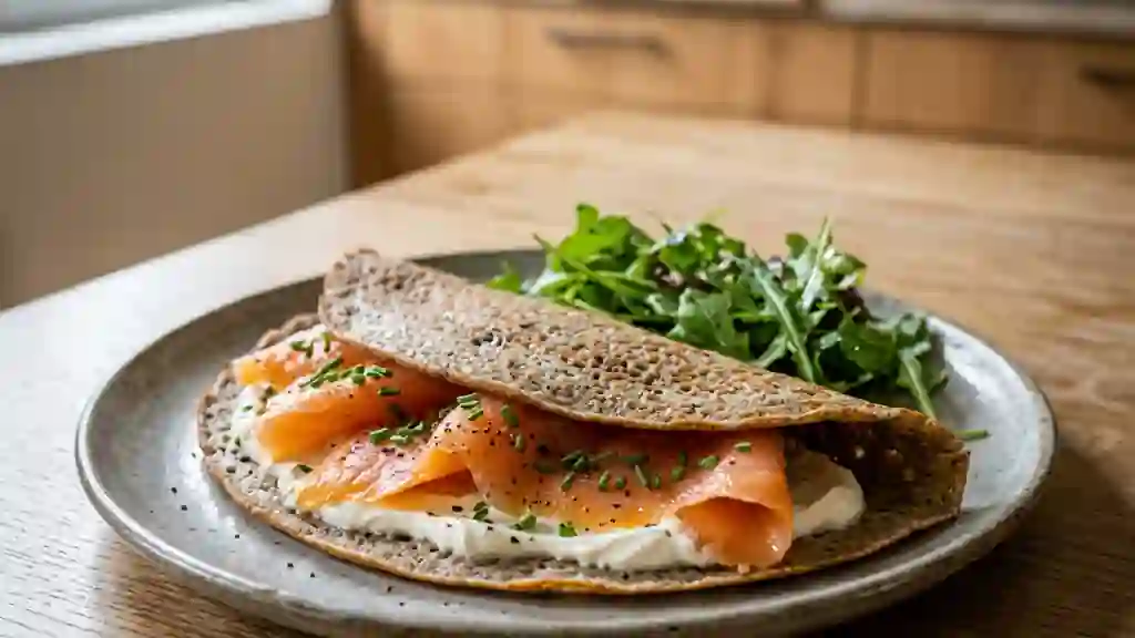 Galettes de sarrasin au saumon fumé - Photo de présentation