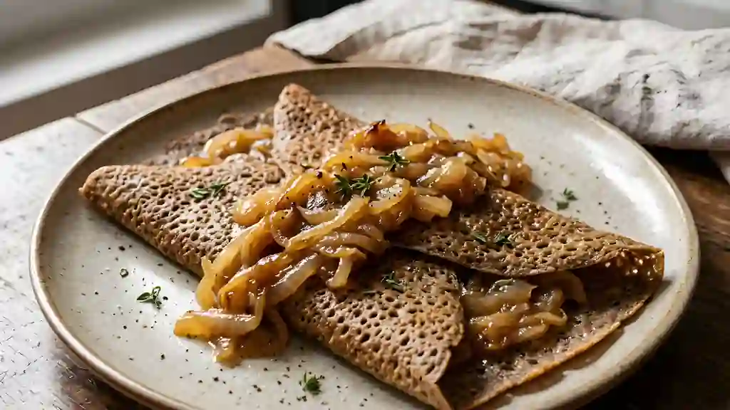 Galettes sarrasin et fondue d'oignons au cidre - Photo de présentation