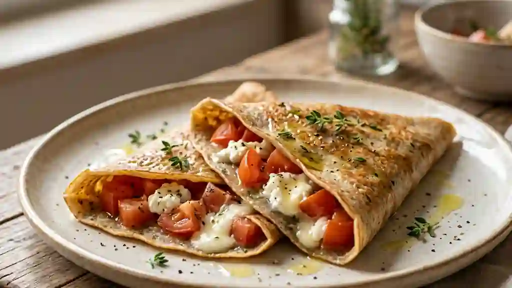 Galettes fondantes au chèvre et tomates juteuses - Photo de présentation