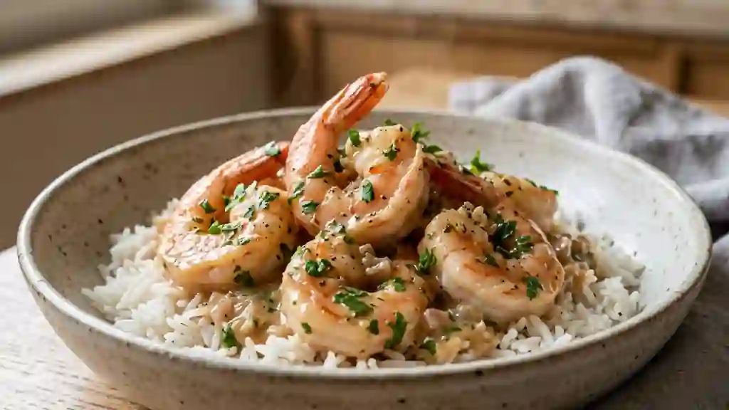 Gambas au Cognac et Crème Onctueuse - Photo de présentation