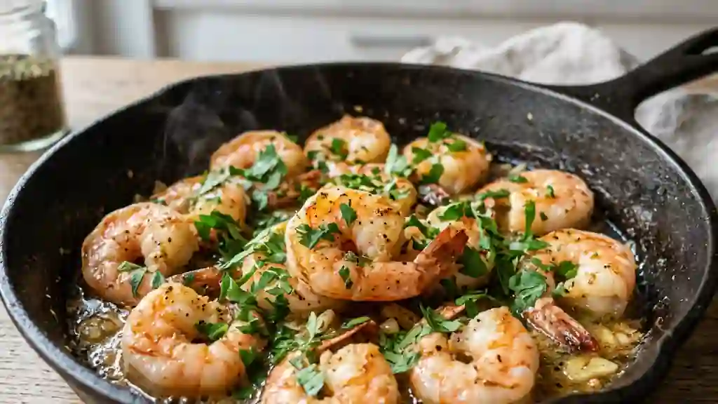 Gambas Snackées au Whisky et Beurre d'Ail - Photo de présentation