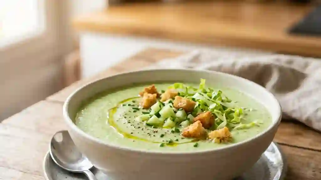 Gaspacho de concombre velouté au yaourt - Photo de présentation