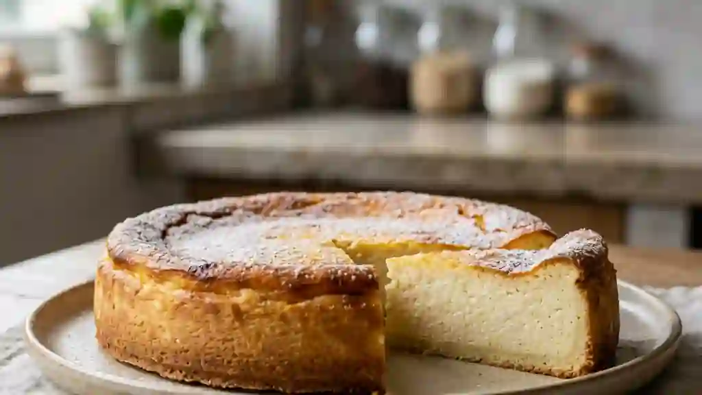 Gâteau allemand au fromage blanc aérien - Photo de présentation