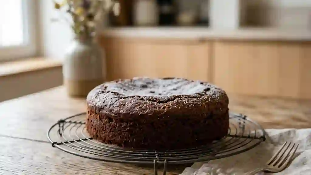 Gâteau au chocolat fondant des écoliers - Photo de présentation