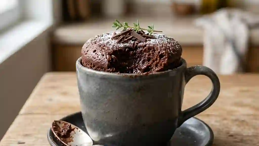Gâteau chocolat fondant au micro-ondes - Photo de présentation