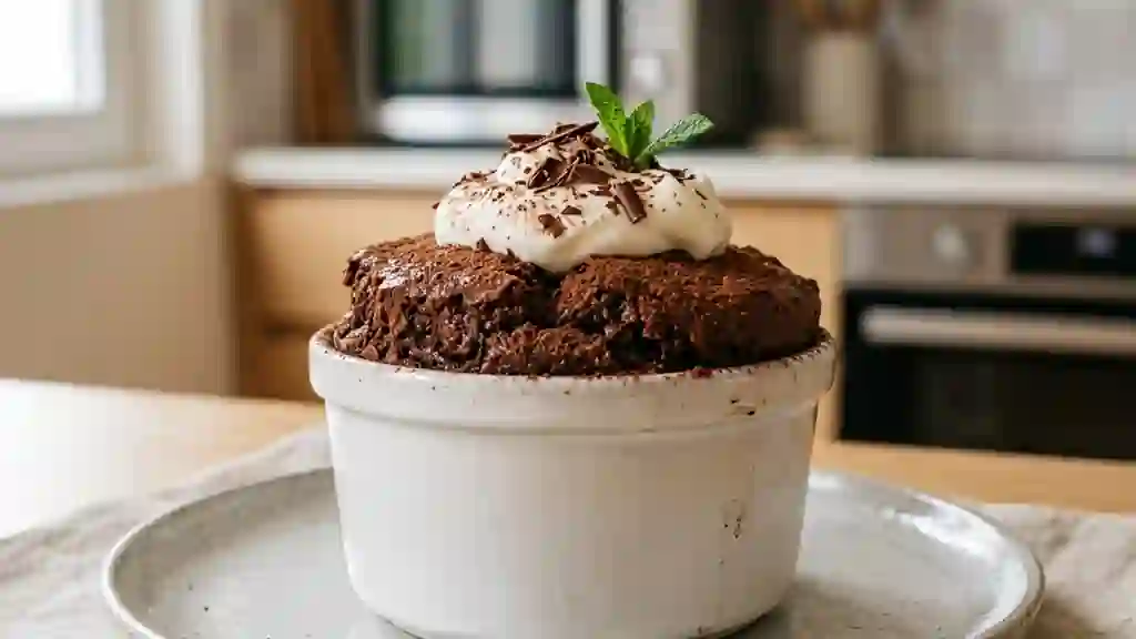 Gâteau au chocolat minute fondant - Photo de présentation